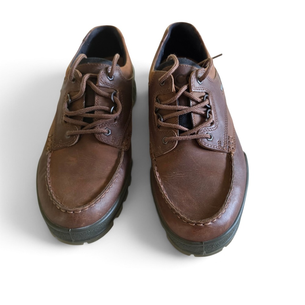 ECCO Track 25 Brown Leather Gore-Tex Waterproof Moc Toe Shoes  Mens 47 (13-13.5)